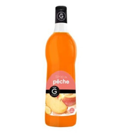 Sirop peche, la bouteille