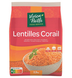 Lentilles corail rouge, le sac