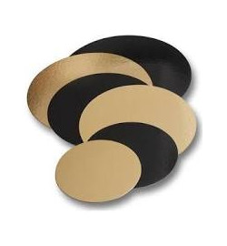 Rond or/noir 16cm, le pack