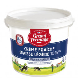 Creme 15% epaisse, le seau