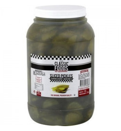 Sliced pickles, le pot