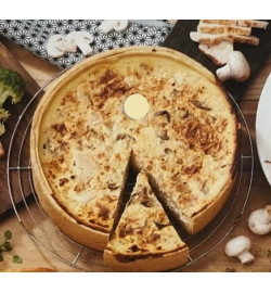 Tarte poulet champignons,...